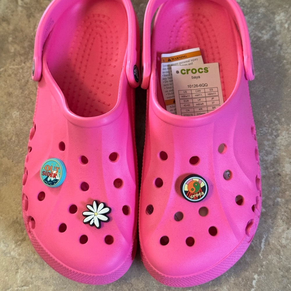 CROCS Pink Sandals with Adjustable Heel Strap